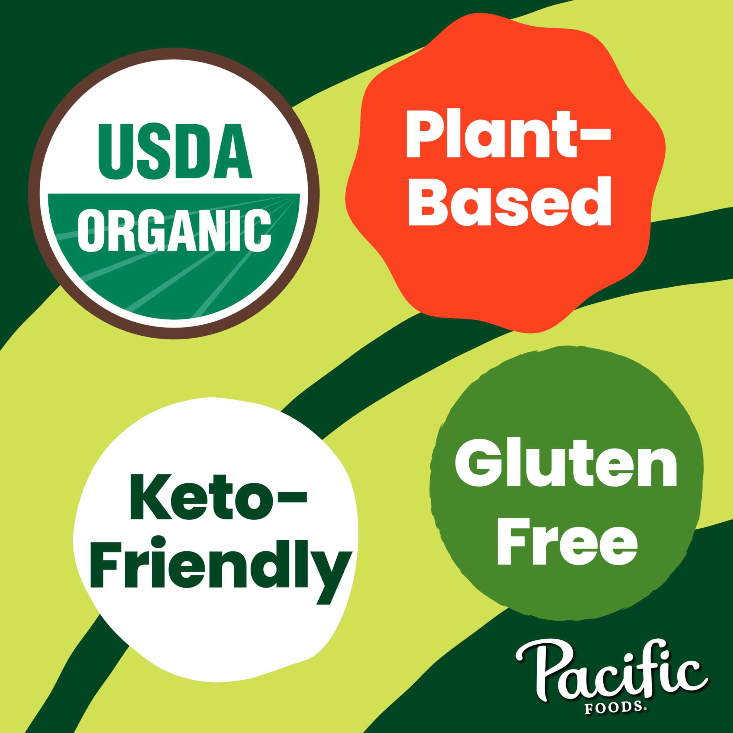 Pacific Foods Organic Mushroom Broth soup base demonstrates versatile use with grains and vegetables.