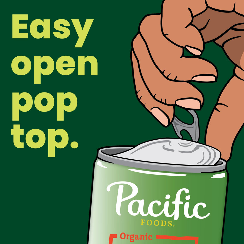 Close-up peppers in Pacific Foods Organic Poblano Corn Chowder convey smoky notes