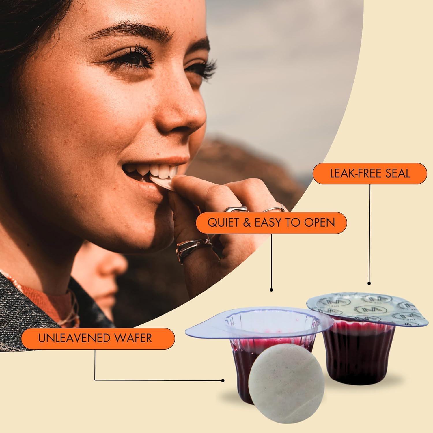 Box of 500 pre-filled communion sets for bulk church use by Pack It Hub.
