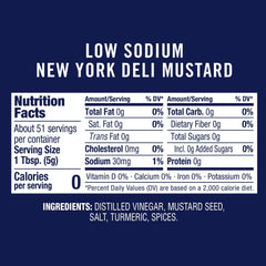 Paesana Gold's Low Sodium New York Deli Mustard jar label showing kosher and gluten-free notes
