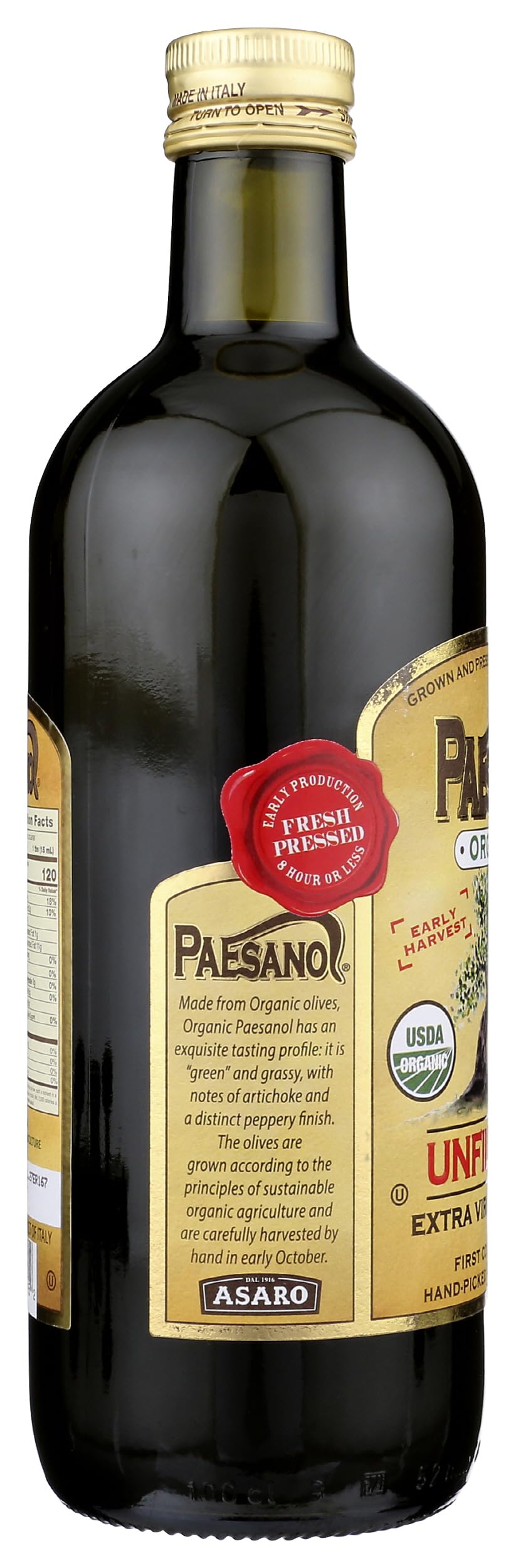Paesanol finishing oil on a fresh salad.