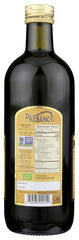 Paesanol olive oil in glass bottle with green hue ideal for dressings.