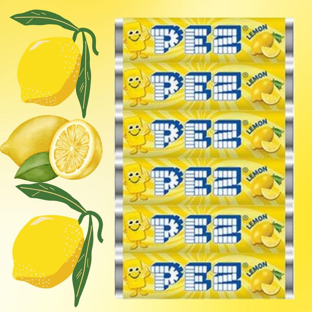 Page74 Pez candy dispenser refill rolls in lemon flavor for easy on-the-go snacking