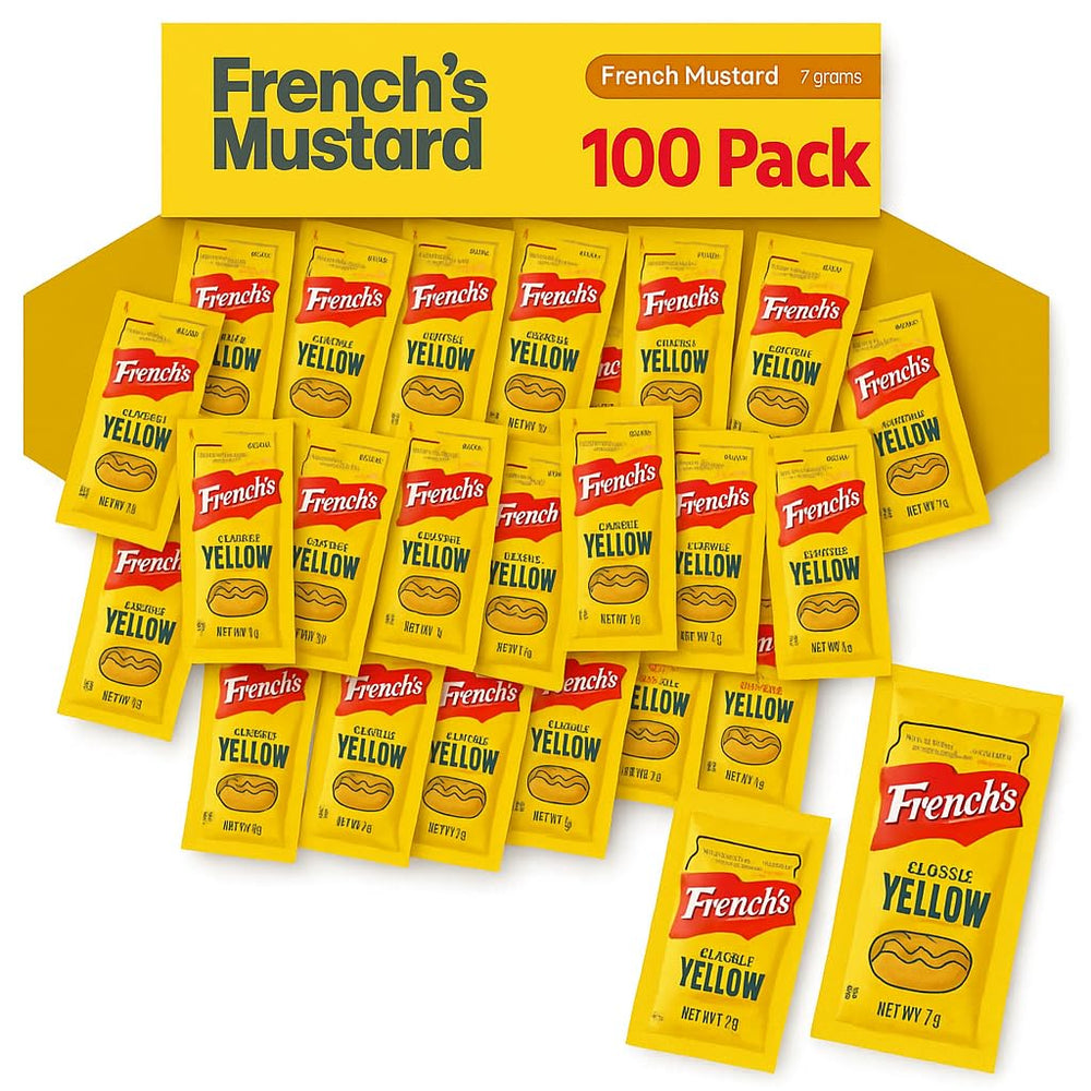 PailSail yellow mustard 7gm single-serve packets for easy meals