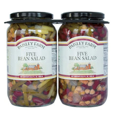 Paisley Farm 5 Bean Salad box and label highlighting all-natural ingredients for quick meals.