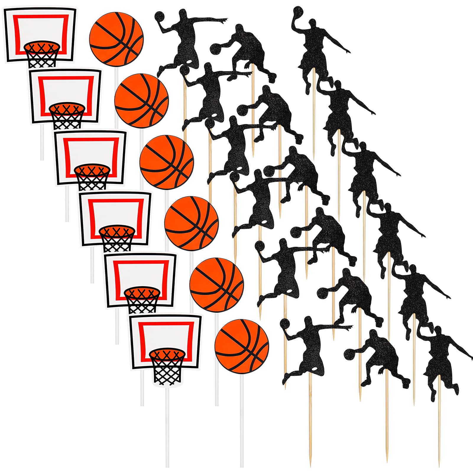 Pajean basketball player cupcake topper adds a playful touch to cakes.