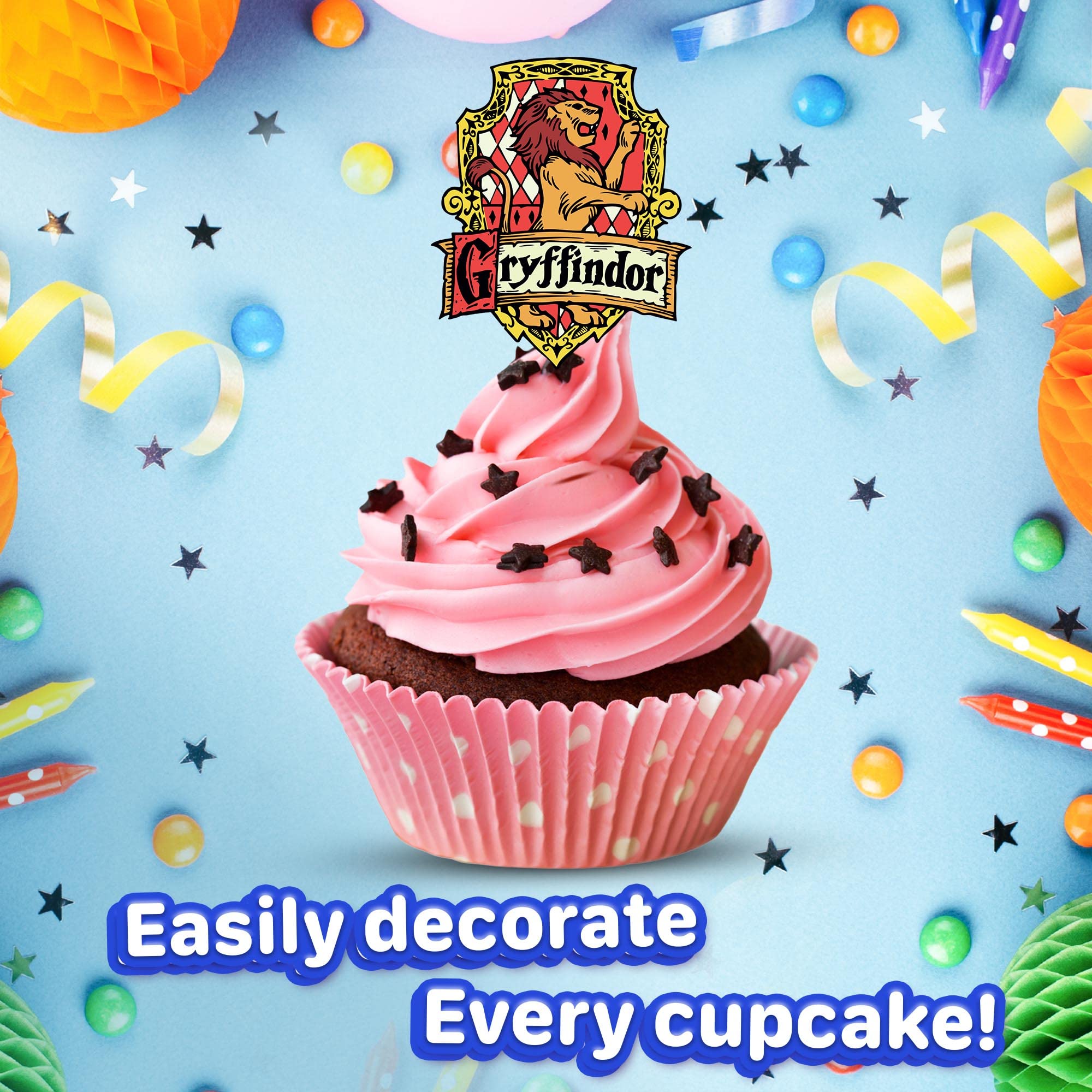 PALAMEWVDAZCV Happy Choice 24x Cupcake Topper Picks add whimsy to party desserts.