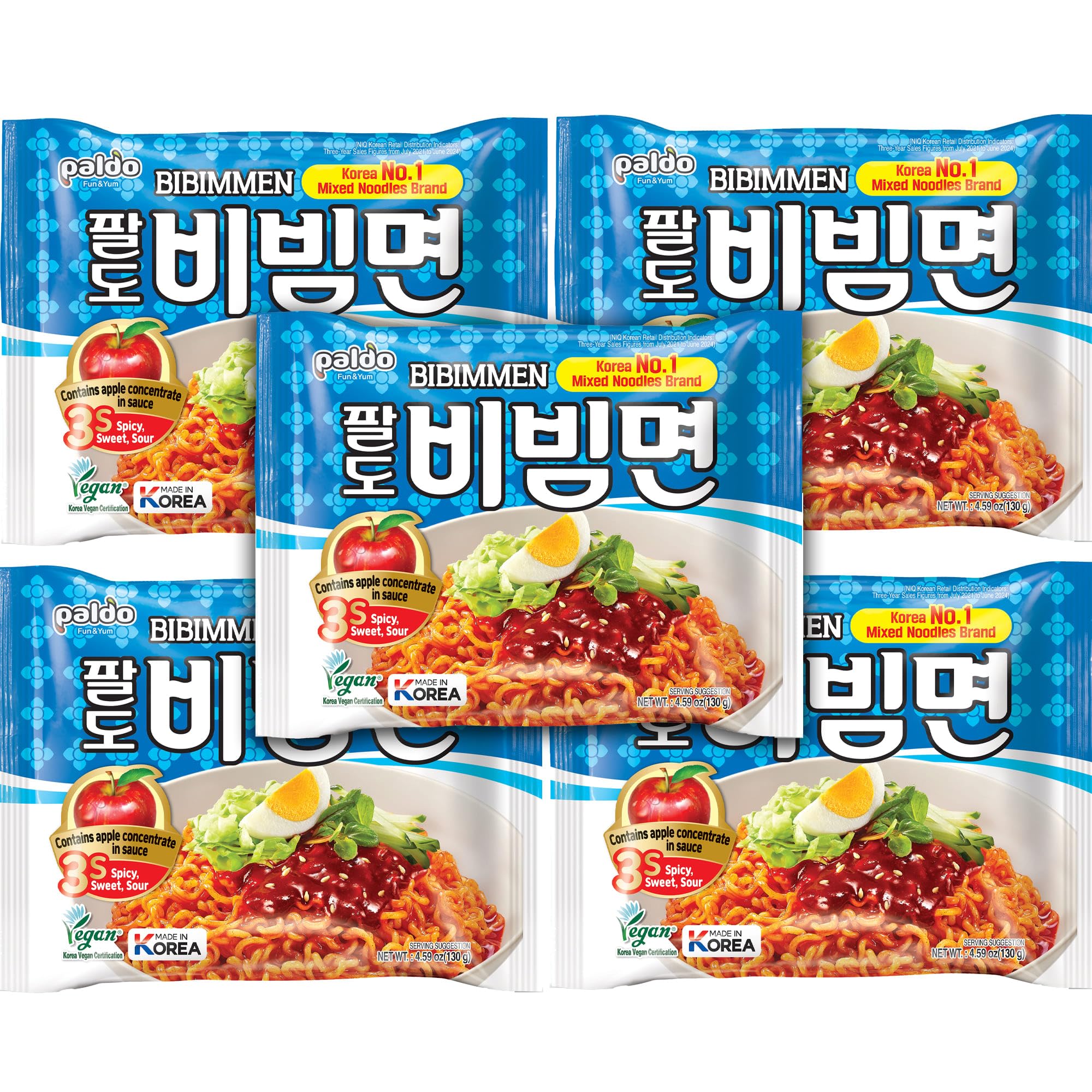 Paldo Bibim sauce packet close-up for bold sweet-spicy flavor at home
