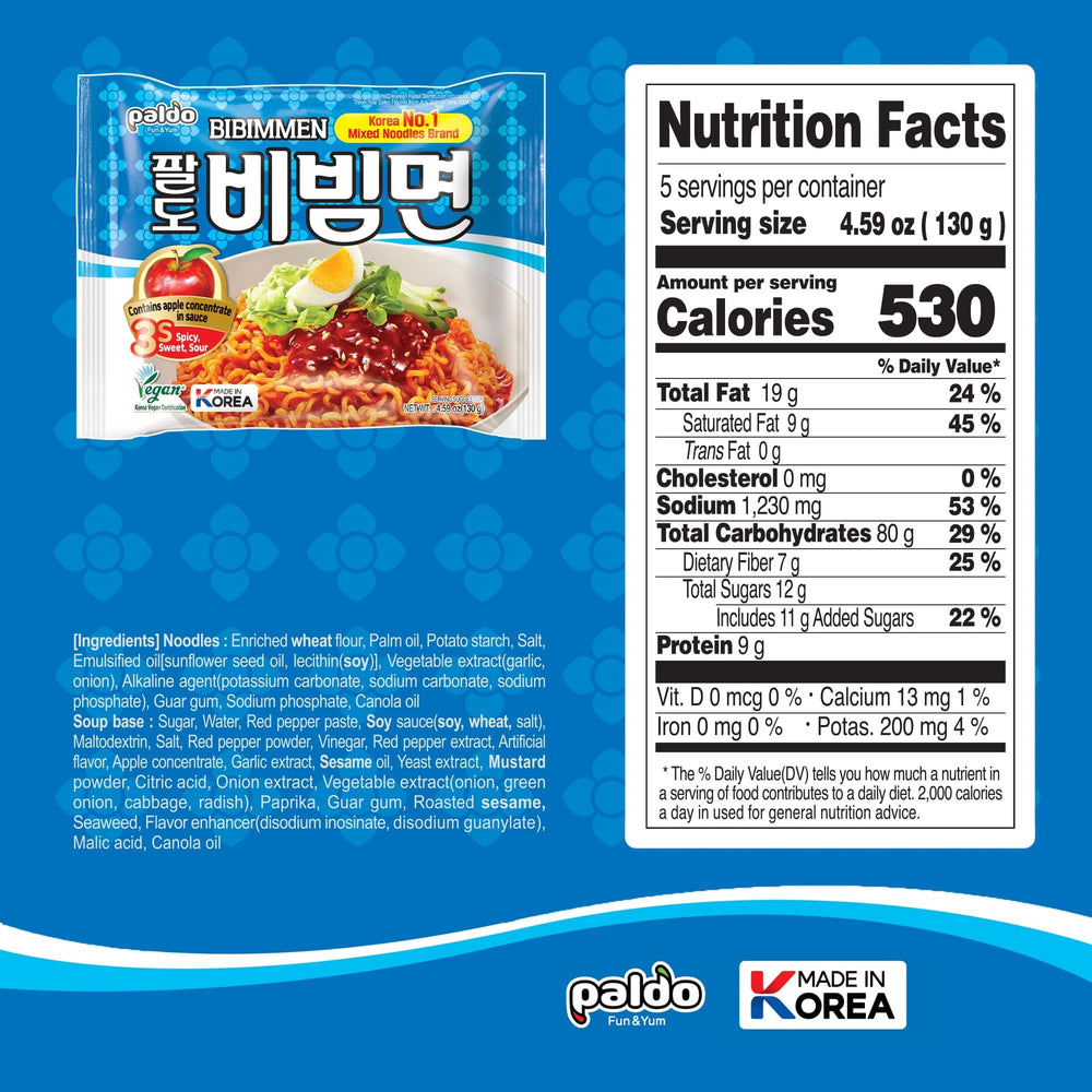 Paldo Fun & Yum Bibim Men noodles serve—ready for a speedy, satisfying cold ramen.