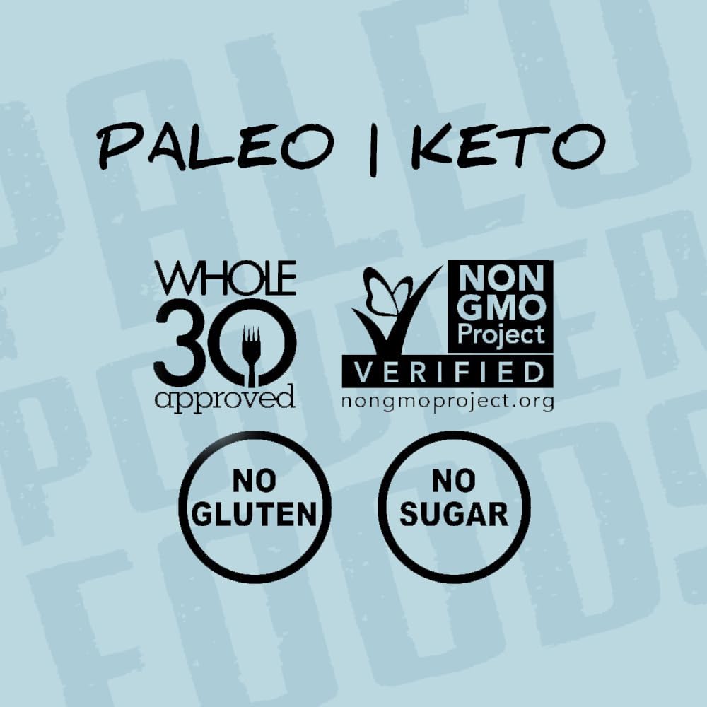 Paleo Powder spice blend close-up with herbs and spices, ideal for healthy meals
