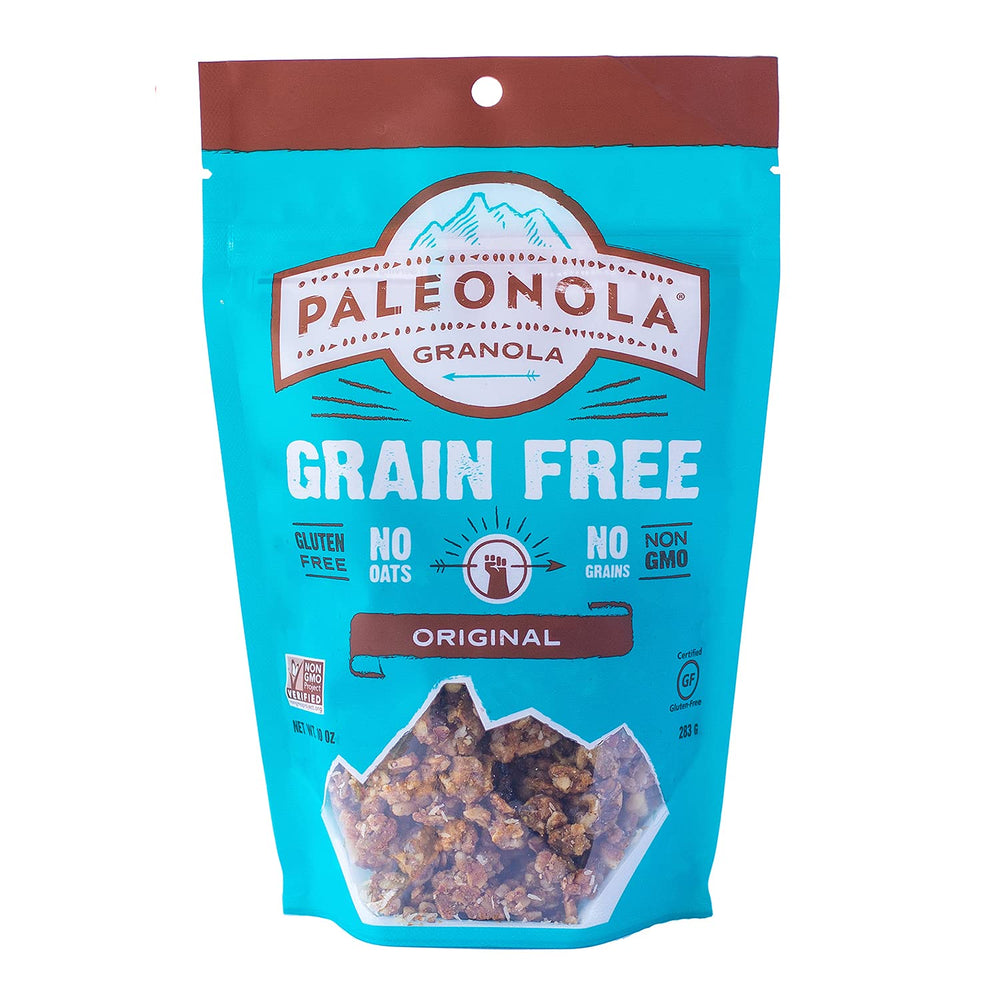 Paleonola Original Granola bowl with coconut and cranberries for a wholesome breakfast.