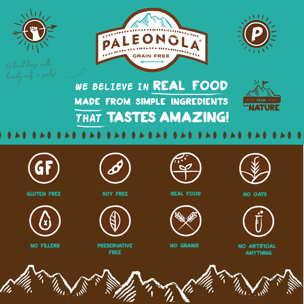 Paleonola Original Granola on the go in a small bowl for a healthy snack.