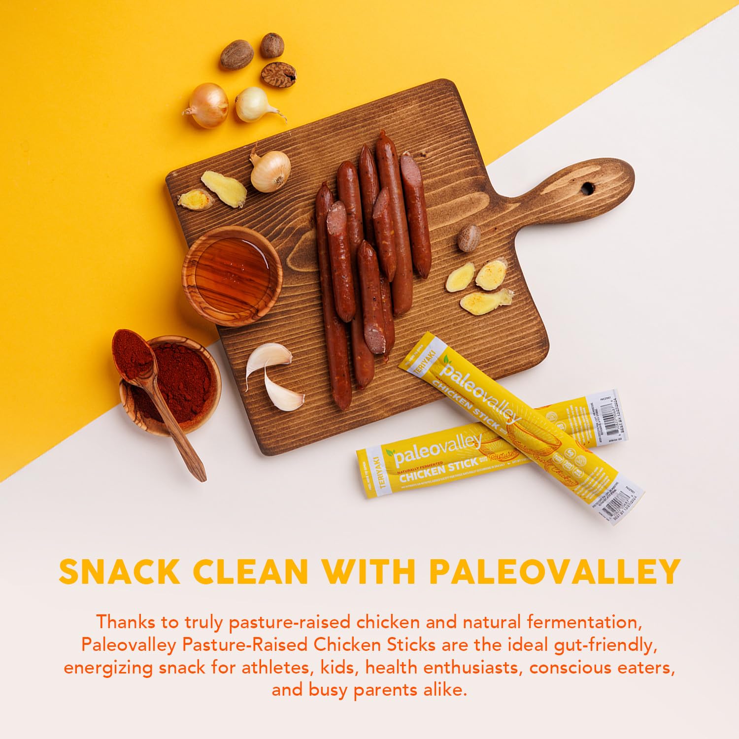 Paleovalley sticks ingredients label for clean nutrition