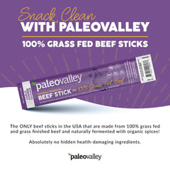 Paleovalley fermented probiotic label on pack for probiotic-rich snacking