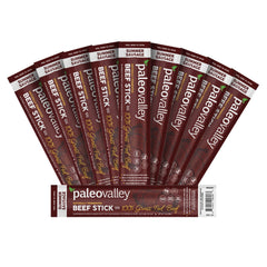 Paleovalley grass-fed beef sticks on the go deliver high-protein portability.