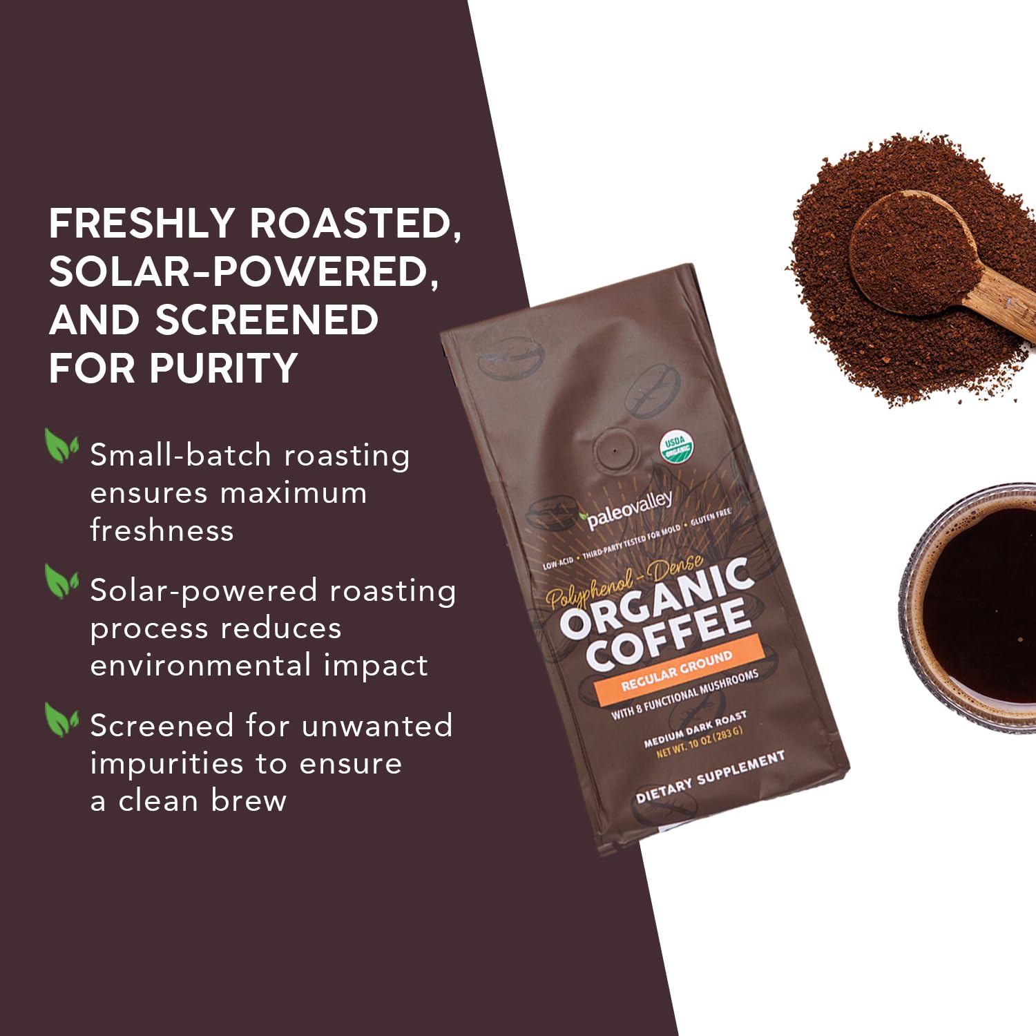 Paleovalley solar roasted small batch brew aroma captured during roasting