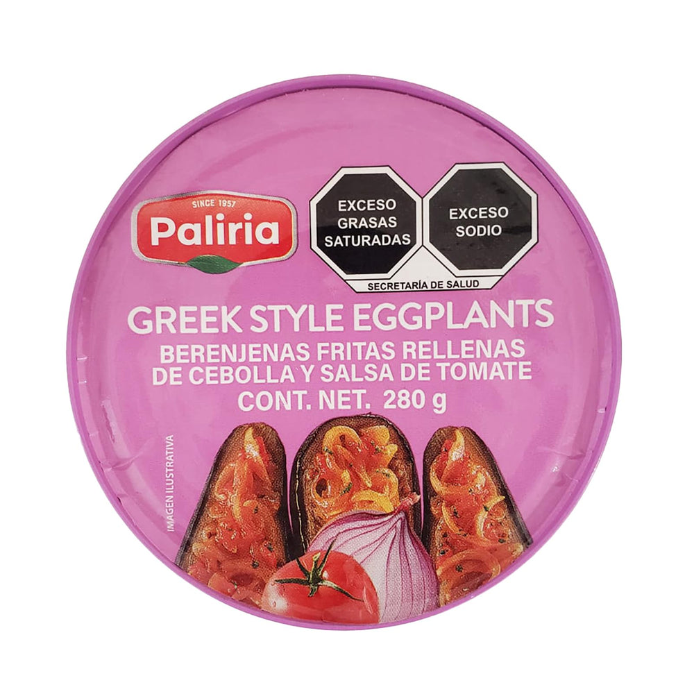 Palirria ready-to-eat Greek eggplants in onion-tomato sauce jar for quick meals