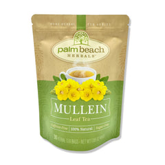 Palm Beach Medicinal Herbs mullein leaf tea box for a soothing evening ritual