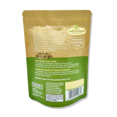 Palm Beach Medicinal Herbs Slippery Elm Tea label highlights Pure Herbal Tea Series, single-ingredient and caffeine-free.