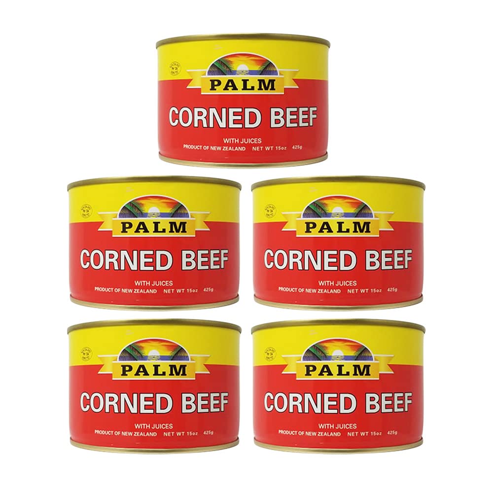 Palm Corned Beef with Juices 15oz can—quick, hearty meals.