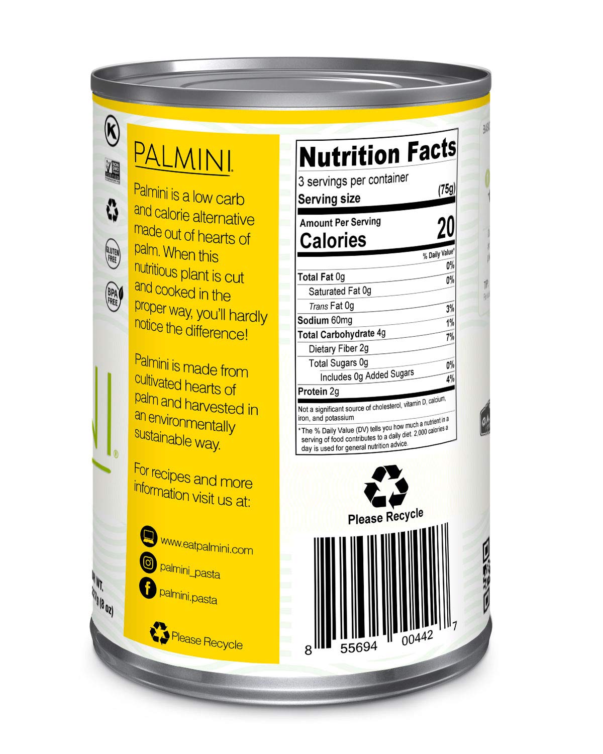 Palmini Angel Hair Pasta six-pack pouch offers convenient, nutritious supply.