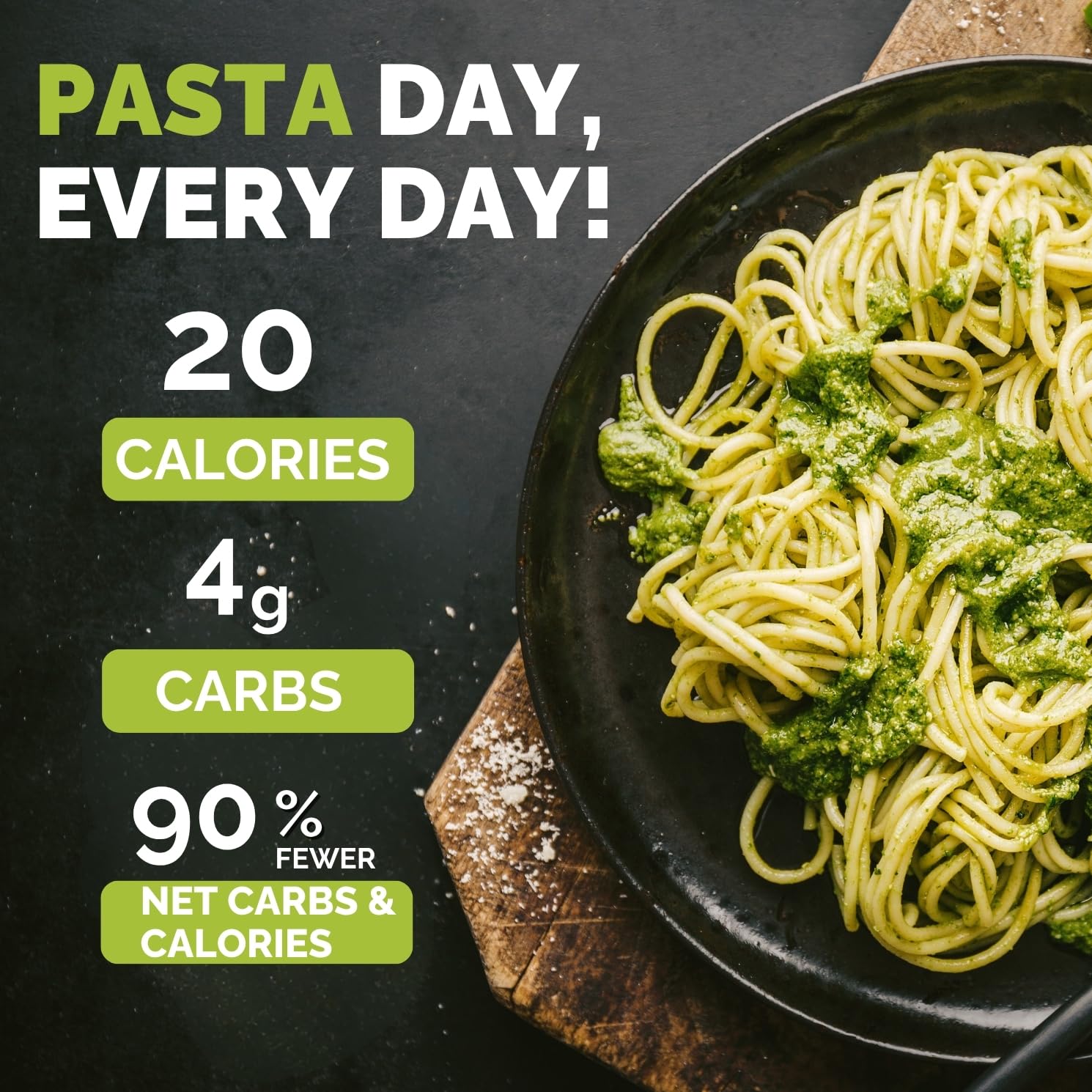Palmini angel hair pasta with marinara demonstrates saucy, low-carb dinner option