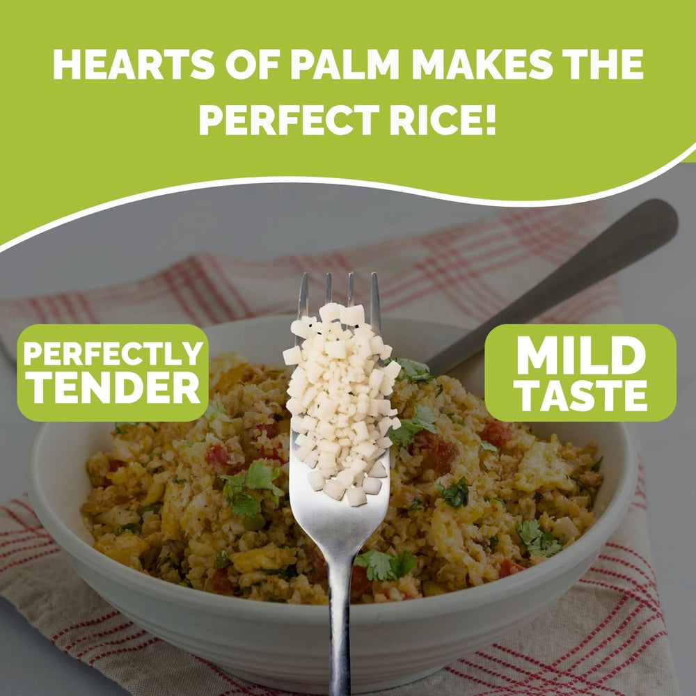 Palmini Fried Rice served in a bowl, convenient for quick meals.