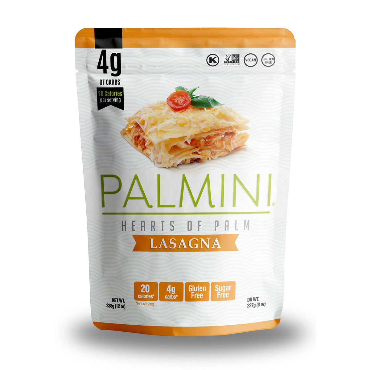 Palmini Lasagna Noodles pack close-up, a low-carb pasta option for keto meals.