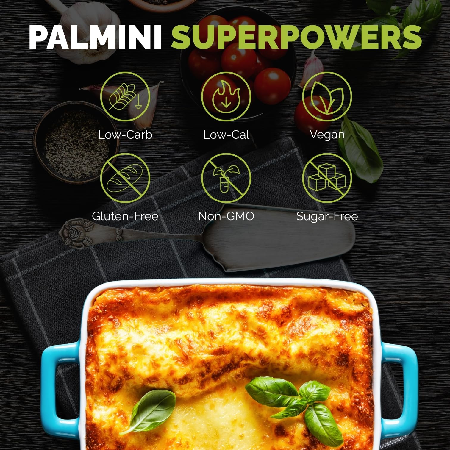Palmini low-carb pasta on sauce showcases keto-friendly pairing ideas.