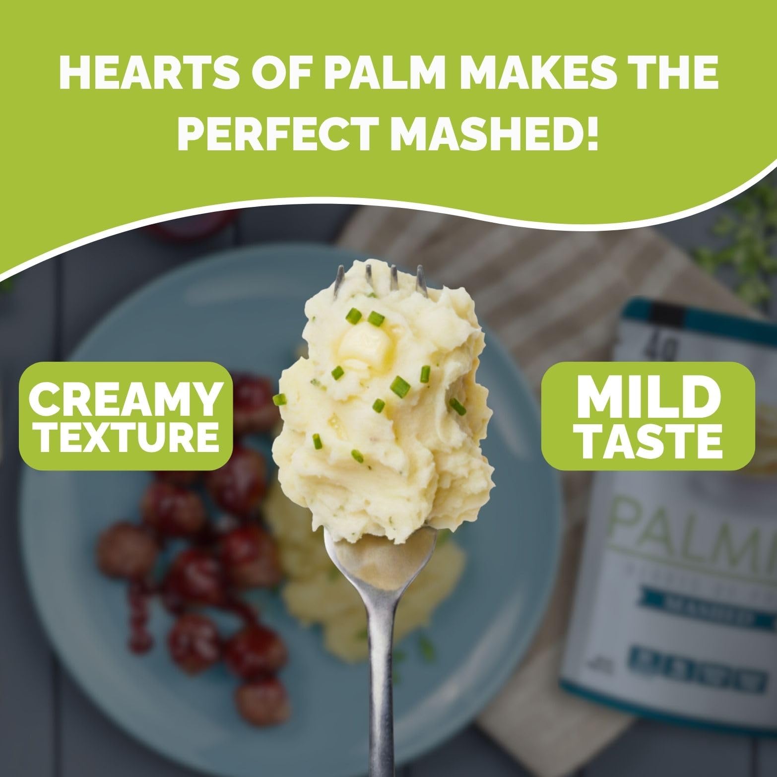 Palmini Mashed gluten-free dinner idea in a cozy bowl