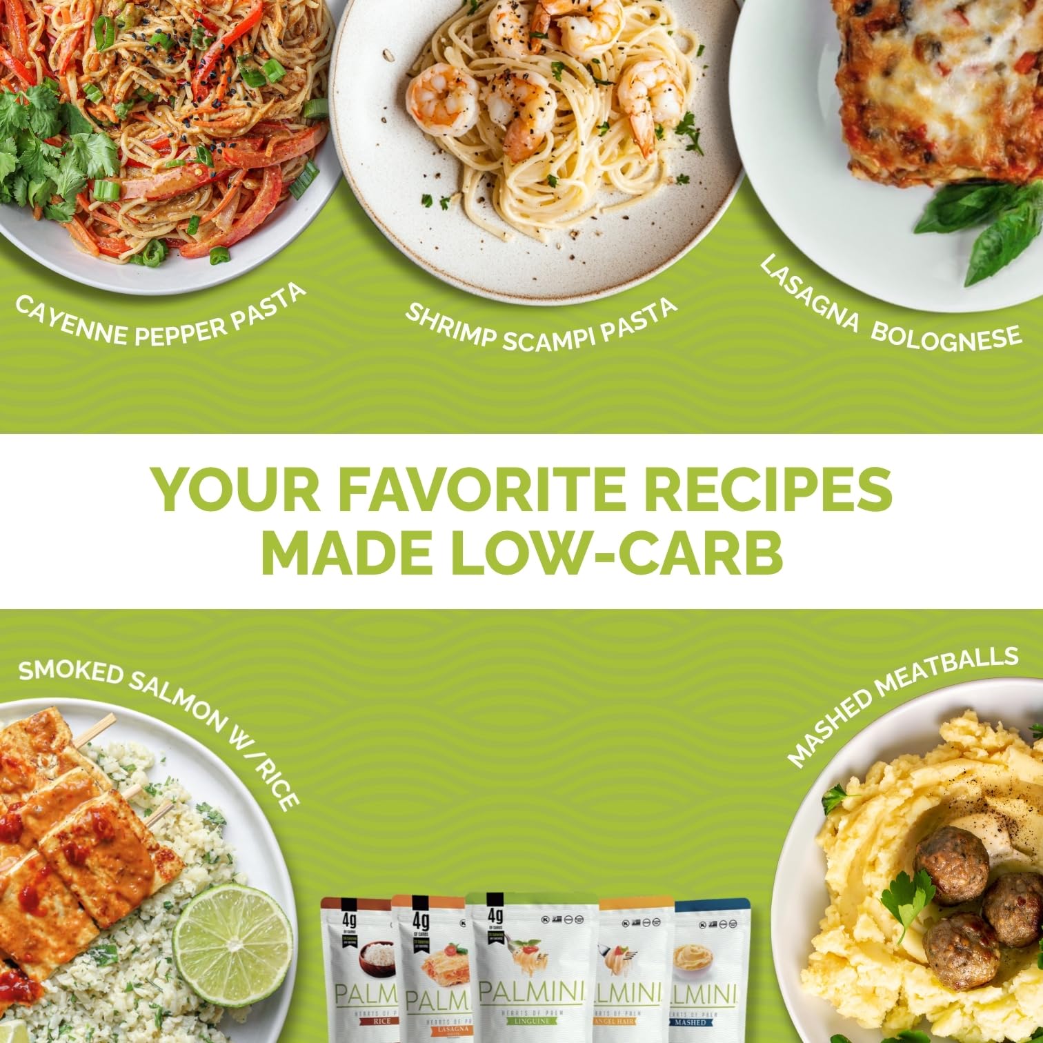 Palmini variety pack pouch, convenient gluten-free low-carb assortment.