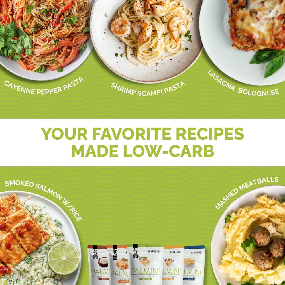 Palmini variety pack pouch, convenient gluten-free low-carb assortment.