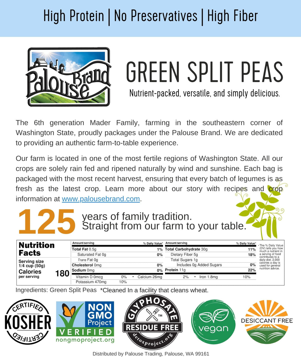 Palouse Brand 125-year-old farm backdrop evokes authentic, time-tested harvest.