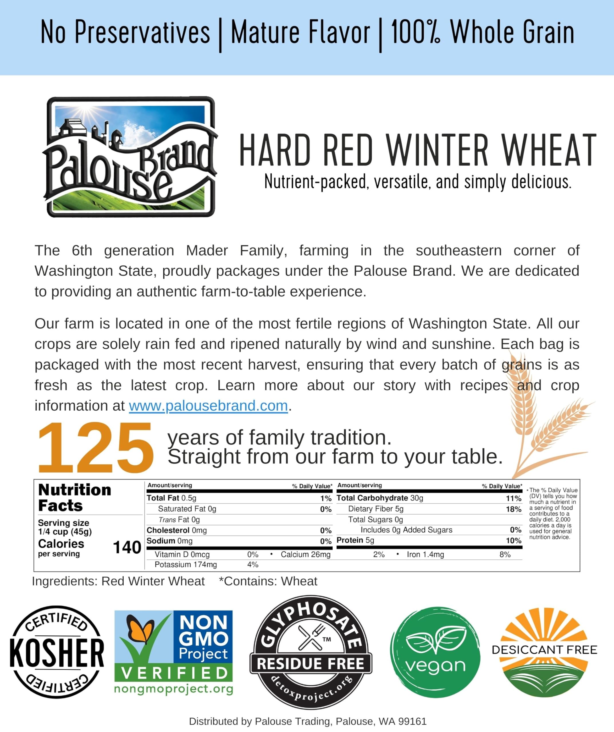 Palouse Brand Kosher Parve symbol for versatile baking