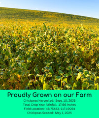 Washington state chickpeas with authentic farm-to-table heritage