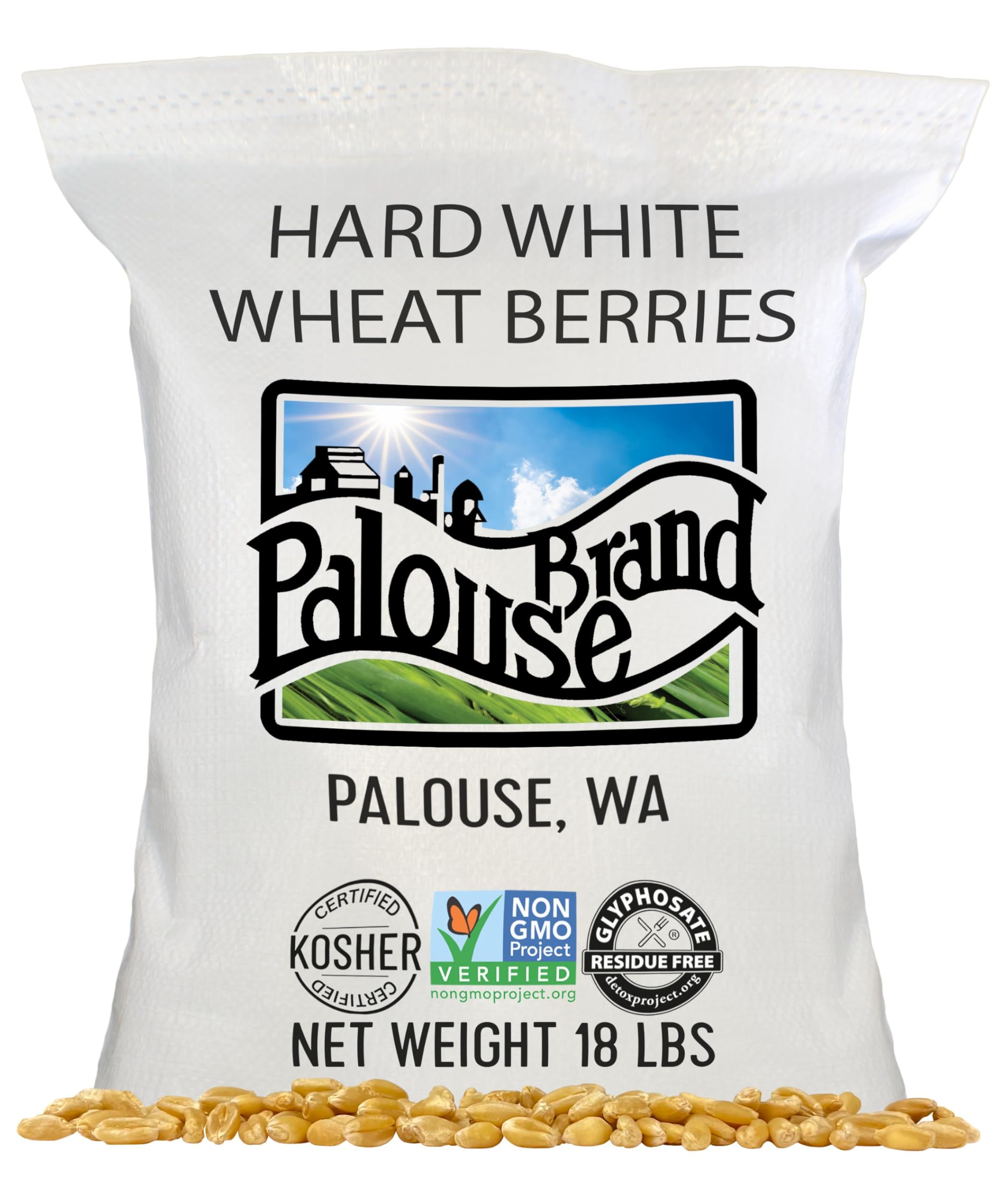 Palouse Brand wheat berries bulk bag ready for pantry storage and meal prep
