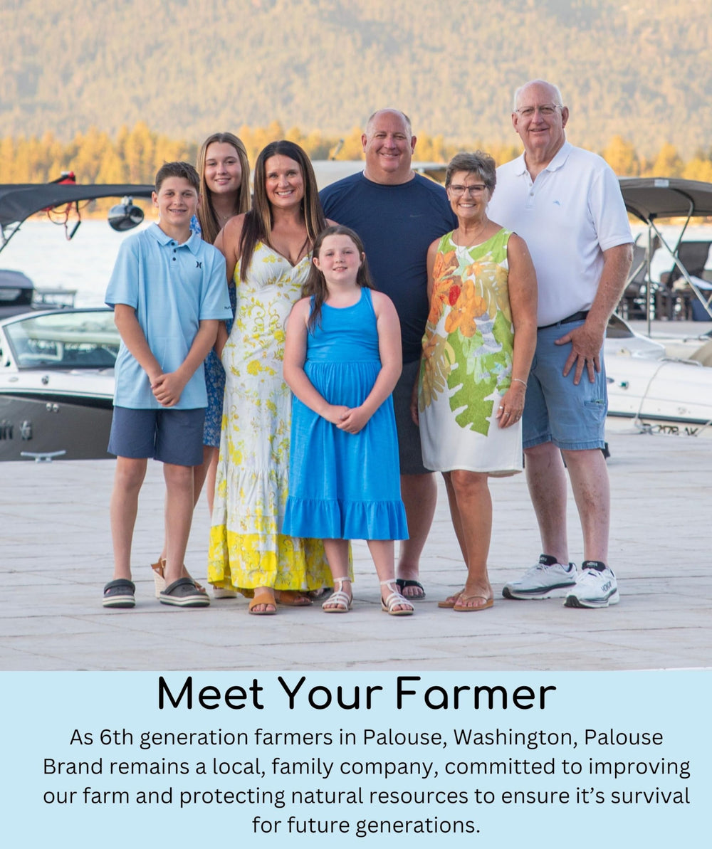 Palouse Brand bulk-packaged wheat berries label for store or pantry.