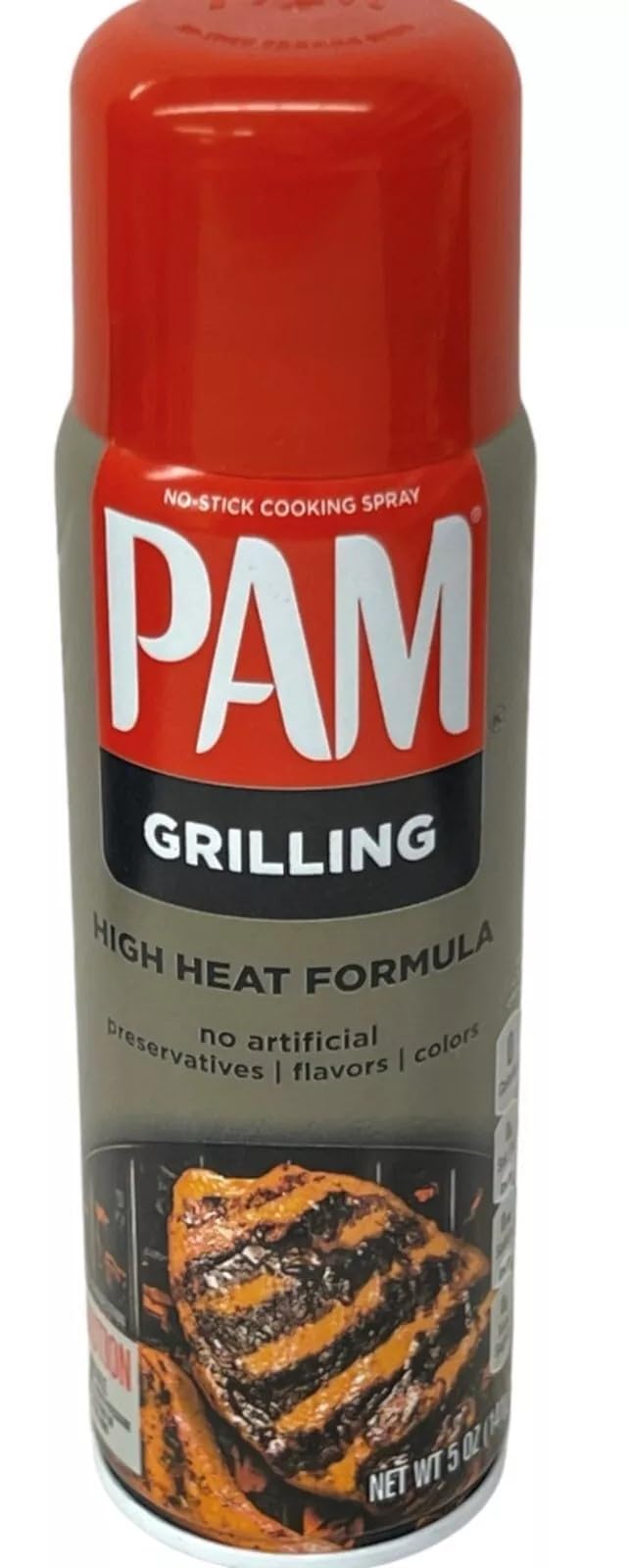 Pam GM Concepts No-Stick Grilling Spray cap closeup showing easy-to-use spray nozzle.