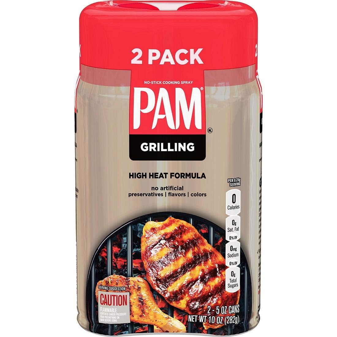 Pam GM Concepts No-Stick Grilling Spray two-pack bottle for effortless cooking and cleanup.