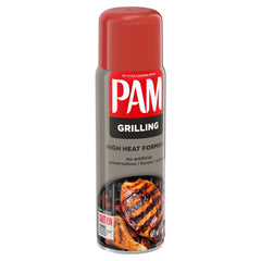 PAM Grilling No-Stick spray on burgers for even browning.