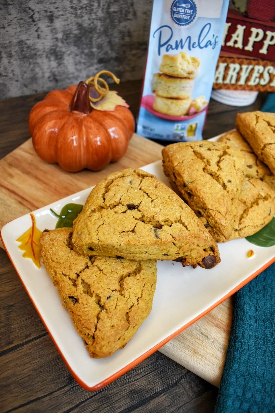 Pamela's gluten-free biscuits served on plate, inviting breakfast or snack.