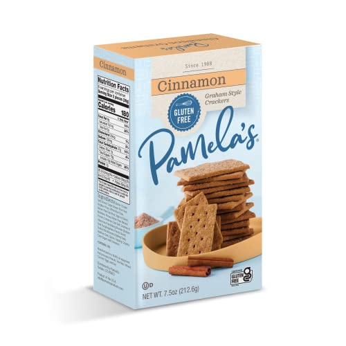 Pamela's gluten-free cinnamon graham crackers smores idea on a plate