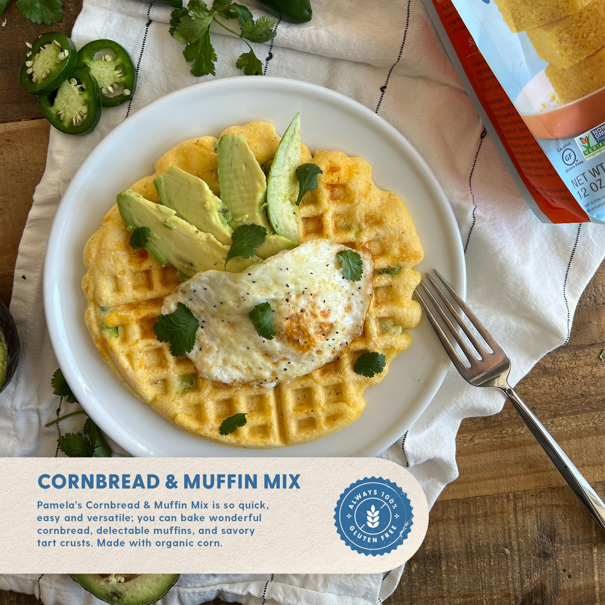 Pamela's mix emphasizes no artificial additives for clean ingredients
