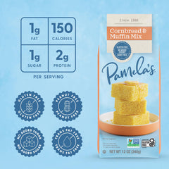 Freshly oven-baked Pamela's gluten-free muffins with golden crust