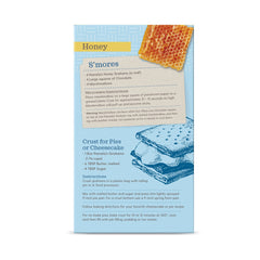 Ingredients panel on Pamela's Honey Grahams featuring premium components.