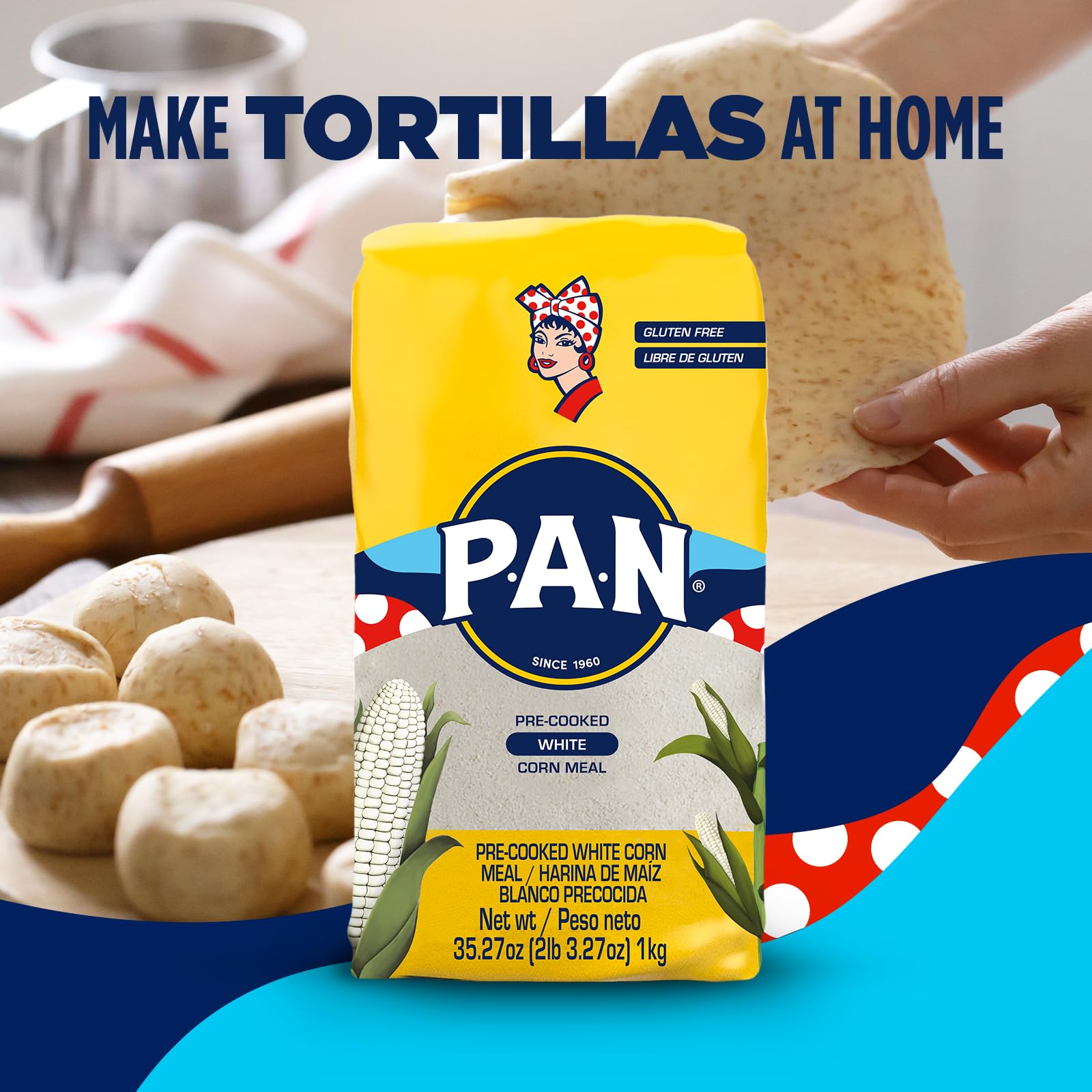 PAN brand heritage celebrates Venezuelan bread traditions since 1960.
