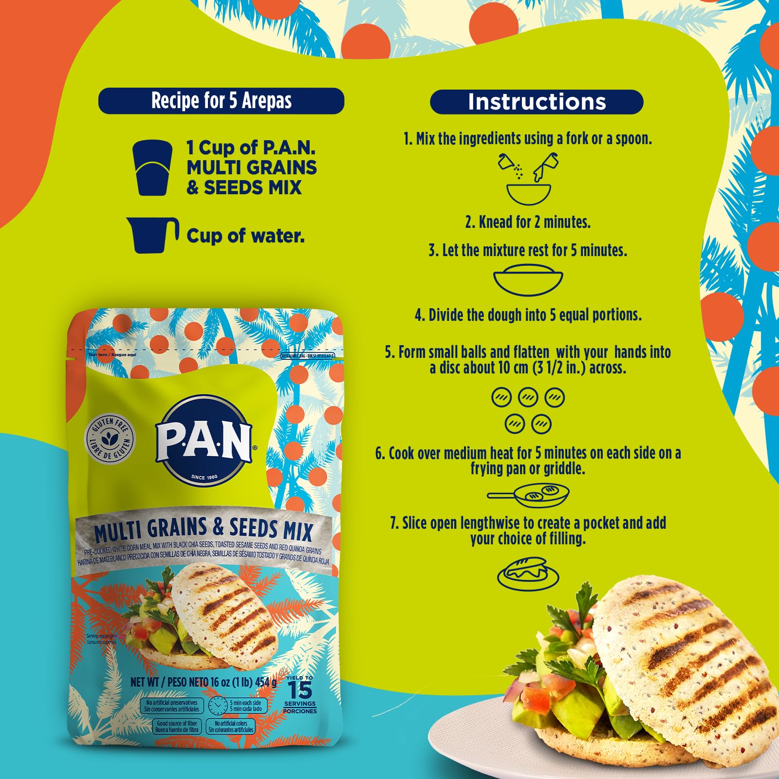 P.A.N. 6-pack packaging for pantry-friendly gluten-free flour.