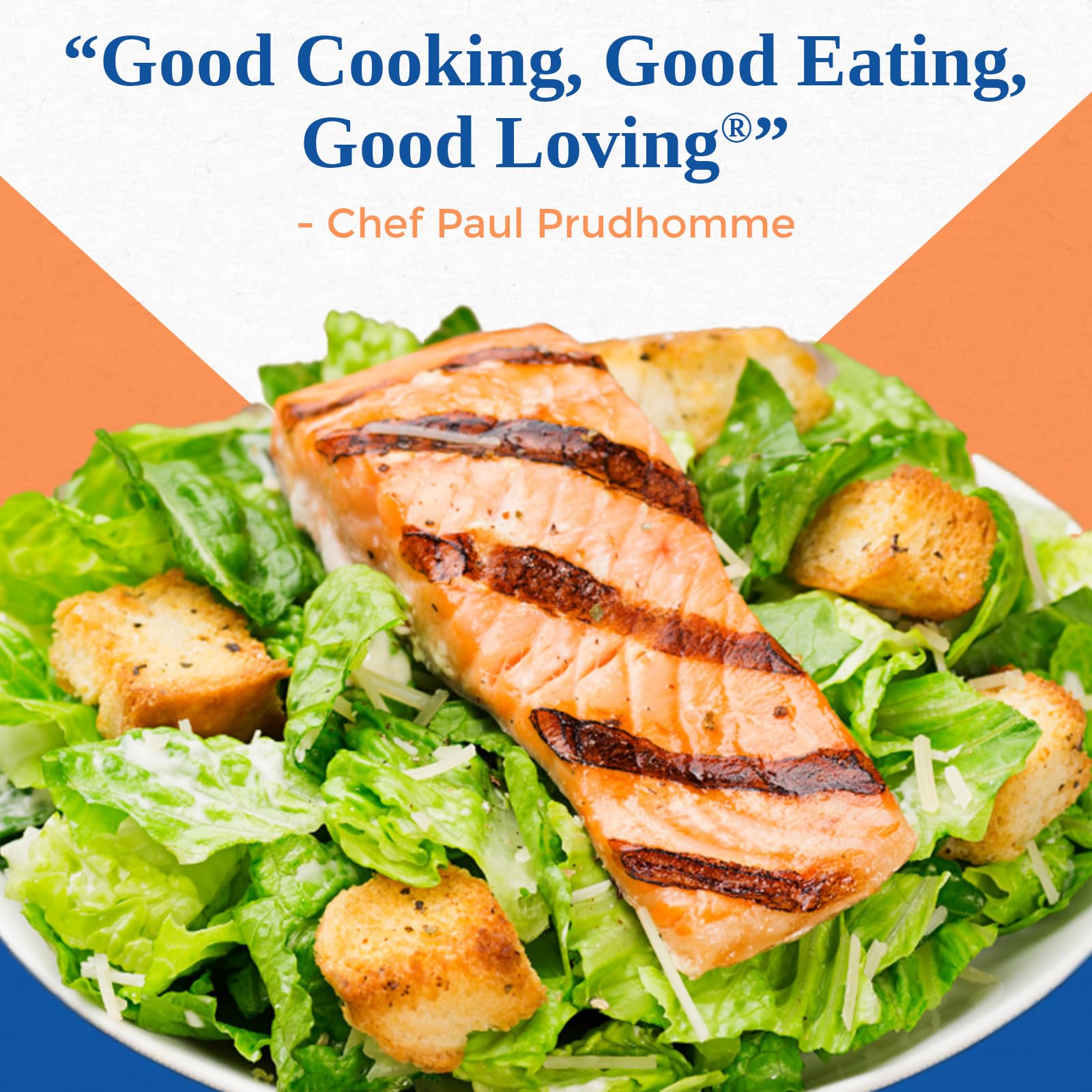 Pan-seared fish with seafood seasoning enhancing natural taste.