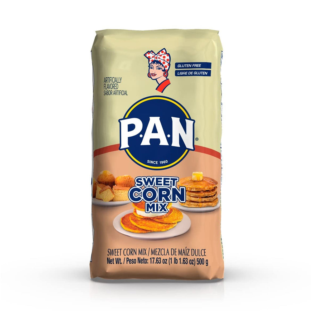 P.A.N. Sweet Corn Mix packaging showing gluten-free base for cachapas