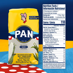 PAN white corn meal dough mix ready for quick arepa dough.